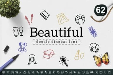 Beautiful by YandiDesigns — Dingbats Font — thumbnail 1