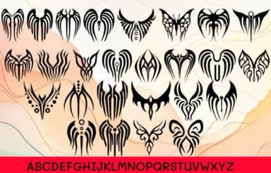 Beautiful Angel Wings by MOMAT THIRTYONE — Dingbats Font — thumbnail 2