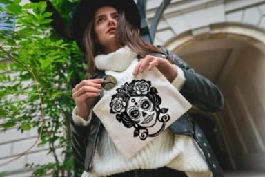 Beautiful La Catrina Sugar Skull by MOMAT THIRTYONE — Dingbats Font — thumbnail 6