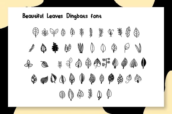 Beautiful Leaves by Ciriative — Dingbats Font