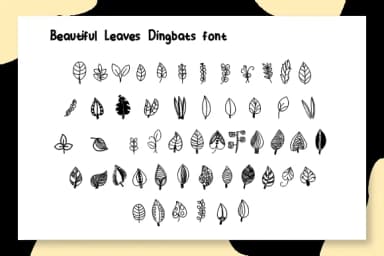 Beautiful Leaves by Ciriative — Dingbats Font — thumbnail 1