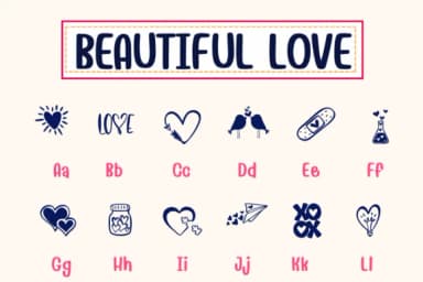 Beautiful Love by PraewDesigns — Dingbats Font — thumbnail 2