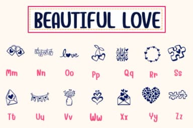 Beautiful Love by PraewDesigns — Dingbats Font — thumbnail 3