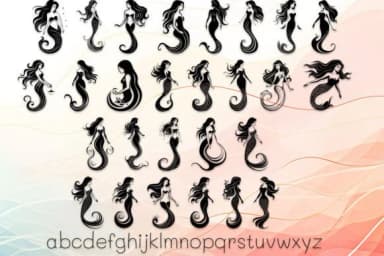 Beautiful Mermaid by MOMAT THIRTYONE — Dingbats Font — thumbnail 3