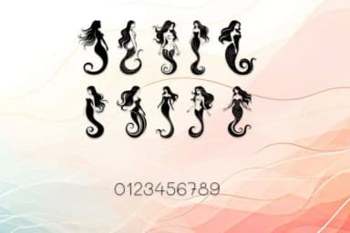 Beautiful Mermaid by MOMAT THIRTYONE — Dingbats Font — thumbnail 4