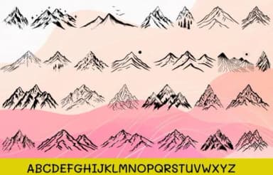 Beautiful Mountain by MOMAT THIRTYONE — Dingbats Font — thumbnail 2