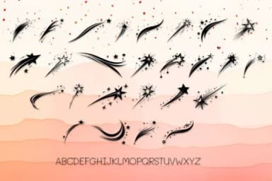 Beautiful Shooting Star by MOMAT THIRTYONE — Dingbats Font — thumbnail 2