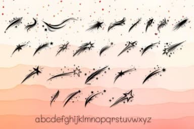 Beautiful Shooting Star by MOMAT THIRTYONE — Dingbats Font — thumbnail 3