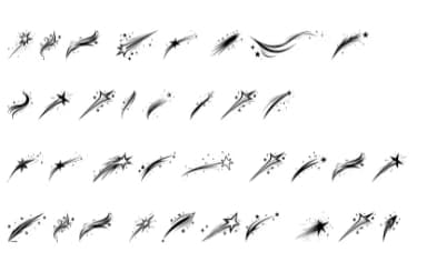 Beautiful Shooting Star by MOMAT THIRTYONE — Dingbats Font — thumbnail 6