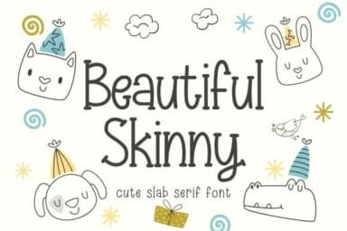 Beautiful Skinny by Eystore — Slab Serif Font — thumbnail 1