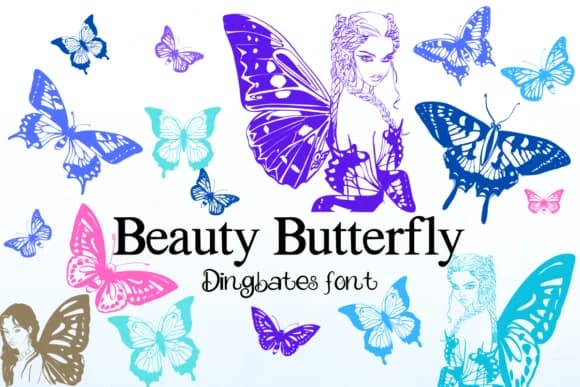 Beauty Butterfly by KinnareeART — Dingbats Font