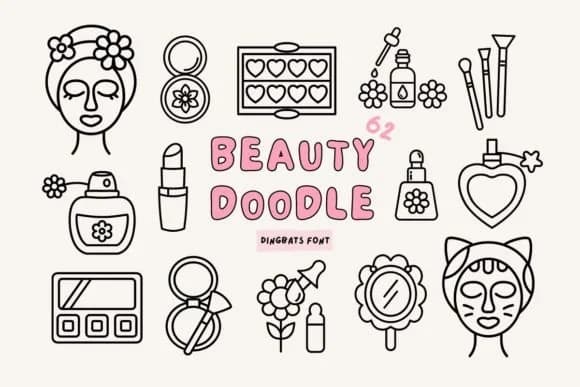 Beauty Doodle by Babymimiart — Dingbats Font