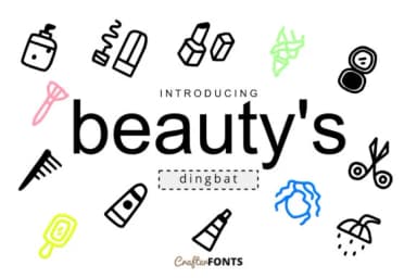 Beauty's Doodle Dingbat by CrafterFonts — Dingbats Font — thumbnail 1