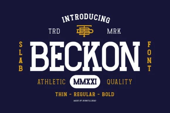 Beckon by Burntilldead — Slab Serif Font