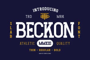 Beckon by Burntilldead — Slab Serif Font — thumbnail 1