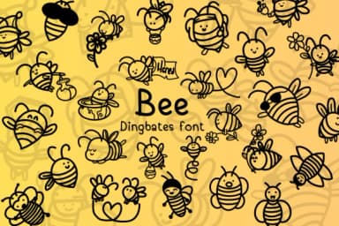 Bee by Chonada — Dingbats Font — thumbnail 1