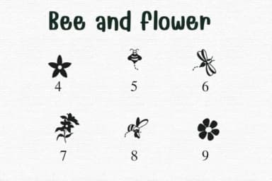Bee and Flower by Sontaya — Dingbats Font — thumbnail 4