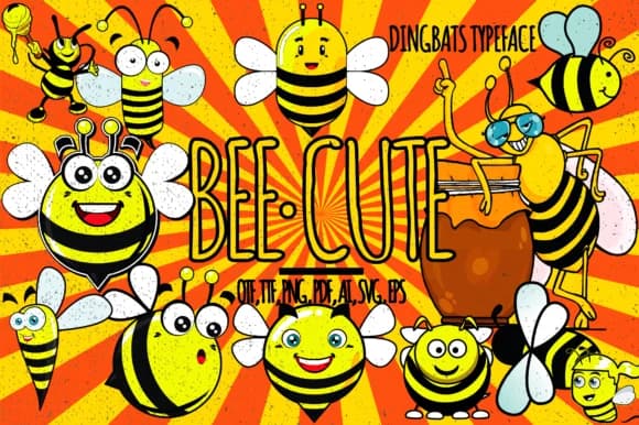 Bee Cute by Minimalistartstudio — Dingbats Font
