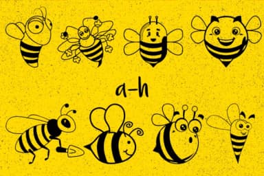 Bee Cute by Minimalistartstudio — Dingbats Font — thumbnail 6