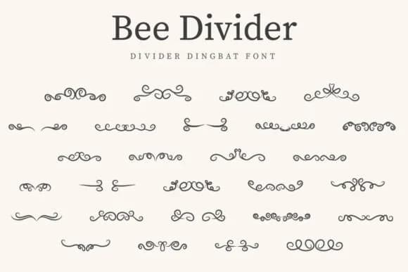 Bee Divider by CraftedType Studio — Dingbats Font