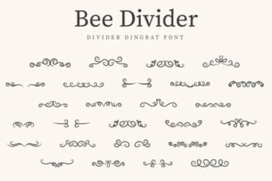 Bee Divider by CraftedType Studio — Dingbats Font — thumbnail 1
