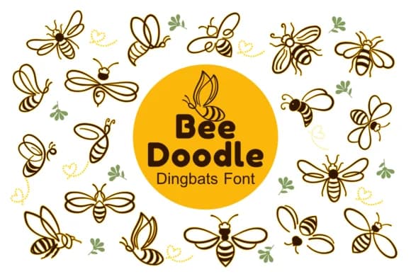 Bee Doodle by Nun Sukhwan — Dingbats Font
