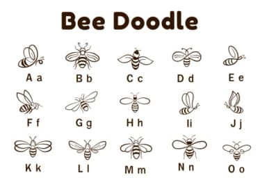 Bee Doodle by Nun Sukhwan — Dingbats Font — thumbnail 2