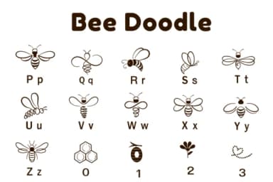 Bee Doodle by Nun Sukhwan — Dingbats Font — thumbnail 3