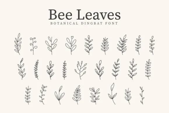 Bee Leaves by CraftedType Studio — Dingbats Font
