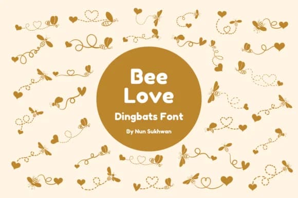 Bee Love by Nun Sukhwan — Dingbats Font
