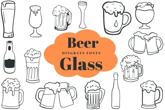Beer Glass by Suphitchaya — Dingbats Font