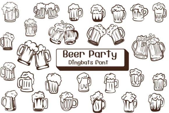 Beer Party by Ketsarin — Dingbats Font