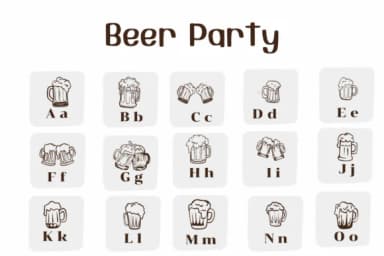 Beer Party by Ketsarin — Dingbats Font — thumbnail 2