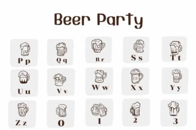 Beer Party by Ketsarin — Dingbats Font — thumbnail 3