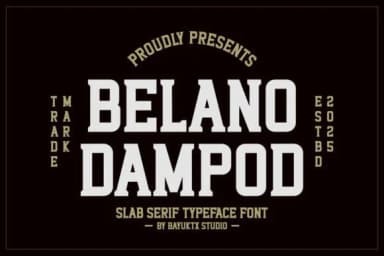 Belano Dampod by Bayuktx — Slab Serif Font — thumbnail 1