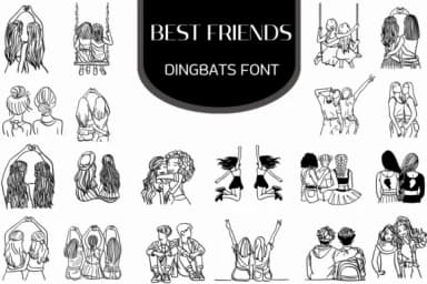 Best Friends by Heartcraft Atelier — Dingbats Font — thumbnail 1