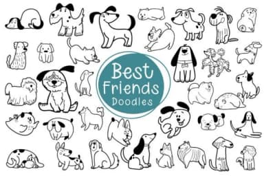 Best Friends Doodles by Pui Art — Dingbats Font — thumbnail 1