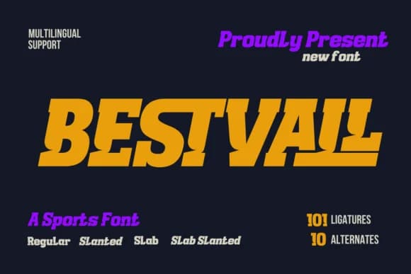 Bestvall by twinletter — Slab Serif Font