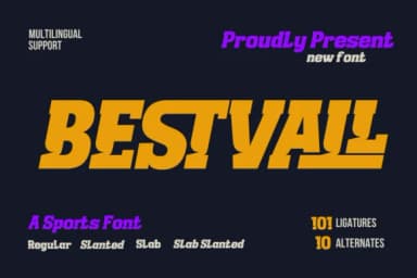 Bestvall by twinletter — Slab Serif Font — thumbnail 1