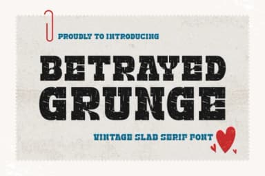 Betrayed Grunge by Yan (7NTypes) — Slab Serif Font — thumbnail 1