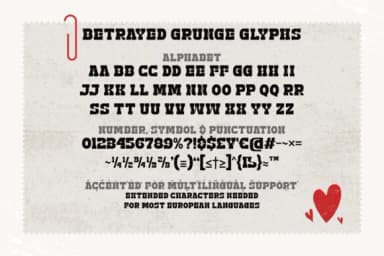 Betrayed Grunge by Yan (7NTypes) — Slab Serif Font — thumbnail 6