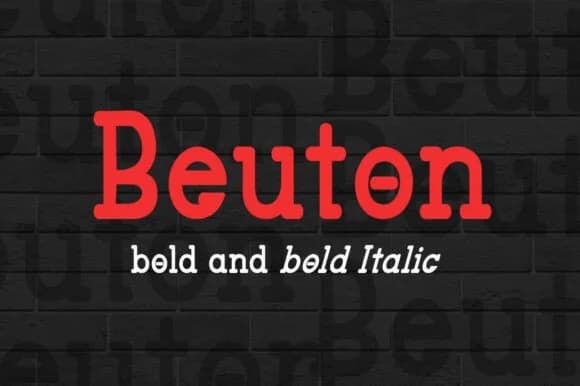 Beuton Bold by art design — Slab Serif Font