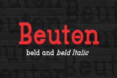 Beuton Bold by art design — Slab Serif Font — thumbnail 1