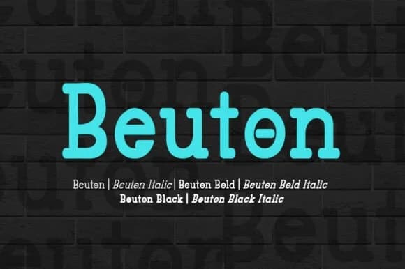Beuton by art design — Slab Serif Font