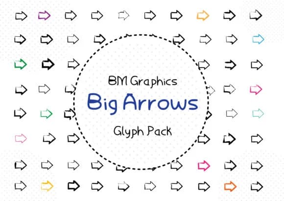 BM Graphics - Big Arrows by GraphicsBam Fonts — Dingbats Font