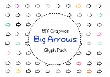 BM Graphics - Big Arrows by GraphicsBam Fonts — Dingbats Font — thumbnail 1