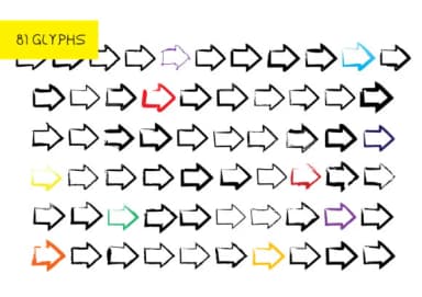 BM Graphics - Big Arrows by GraphicsBam Fonts — Dingbats Font — thumbnail 2