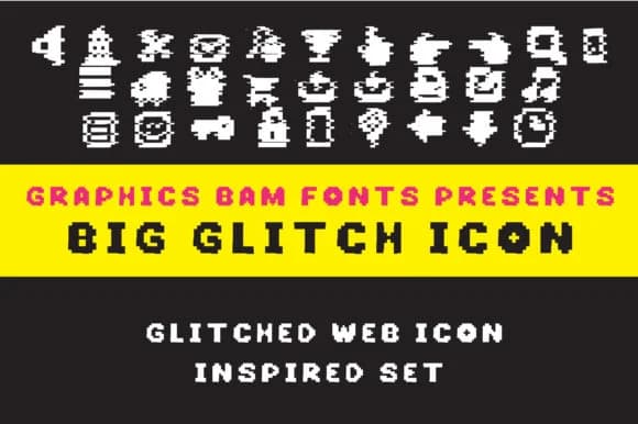 Big Glitch Icon by GraphicsBam Fonts — Dingbats Font