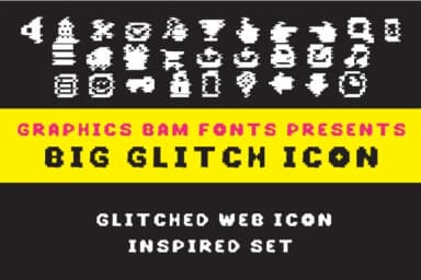 Big Glitch Icon by GraphicsBam Fonts — Dingbats Font — thumbnail 1