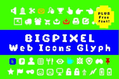 Big Pixel by GraphicsBam Fonts — Dingbats Font — thumbnail 1